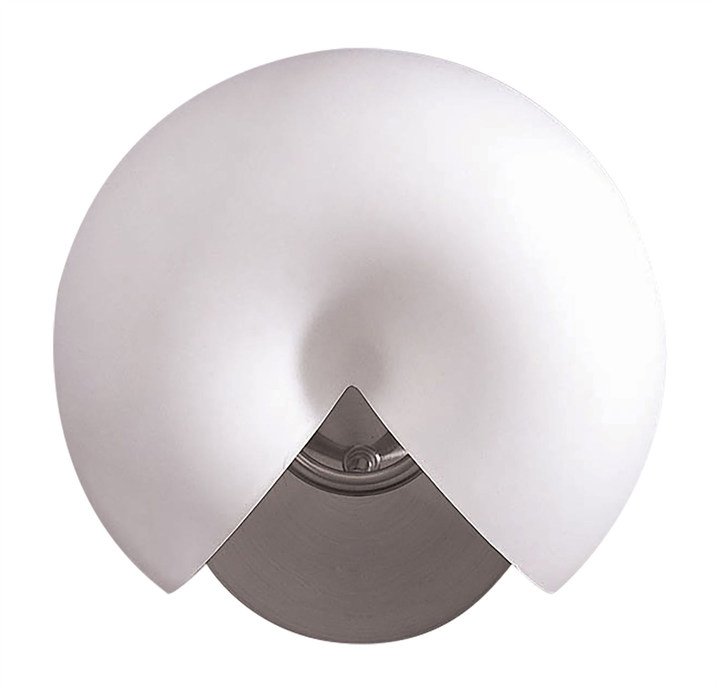 Mantra Fosil Wall Light Switched 2 Light G9, Satin Nickel/Frosted White Glass