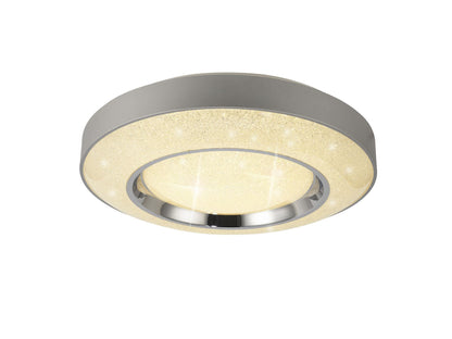 Mantra Fusion Santorini 52cm Ceiling 36W LED with Remote Control 3000K-6000K, 2400lm, Polished Chrome/Silver, 3yrs Warranty Ceiling