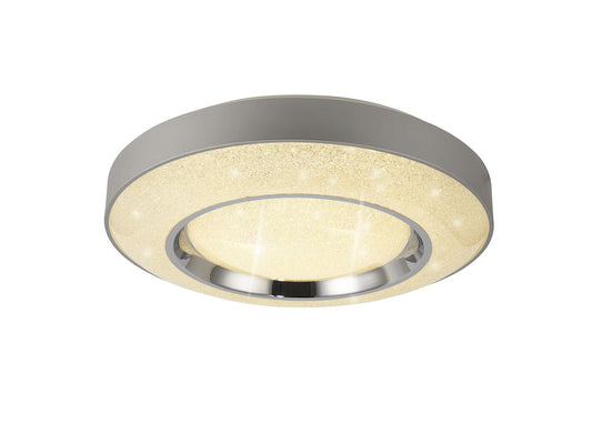 Mantra Fusion Santorini 52cm Ceiling 36W LED with Remote Control 3000K-6000K, 2400lm, Polished Chrome/Silver, 3yrs Warranty Ceiling