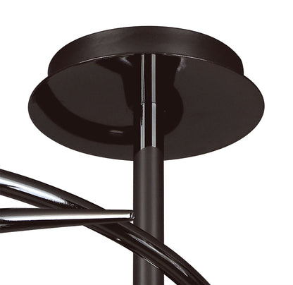 Mantra Amel 42cm Ceiling 3 Light L1/SGU10, Black Chrome, CFL Lamps INCLUDED