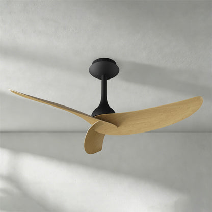 Ipanema 1m 32W Triple Blade Ceiling Fan (No Light), Remote Control, Black/Wood, 5yrs Warranty
