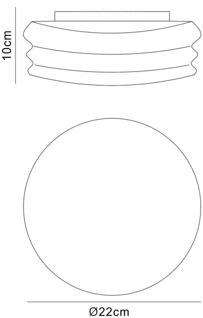 Mantra M3625 Mediterraneo Ceiling/Wall 2 Light GU10 Small, Frosted White Glass