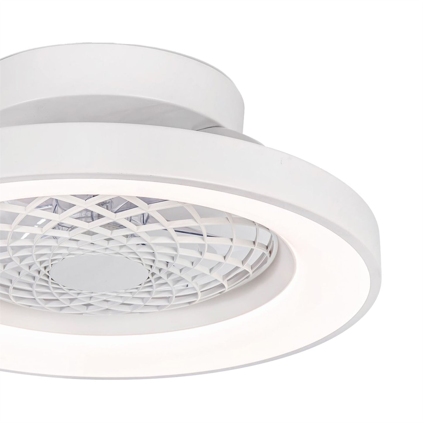 Tibet Mini 53cm 70W LED Dimmable Ceiling Light With 35W DC Reversible Fan, Remote, 3900lm, White, 5yrs Warranty