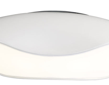 Mantra Pasion Oval Ceiling 4 Light E27, Gloss White/White Acrylic/Polished Chrome, CFL Lamps INCLUDED