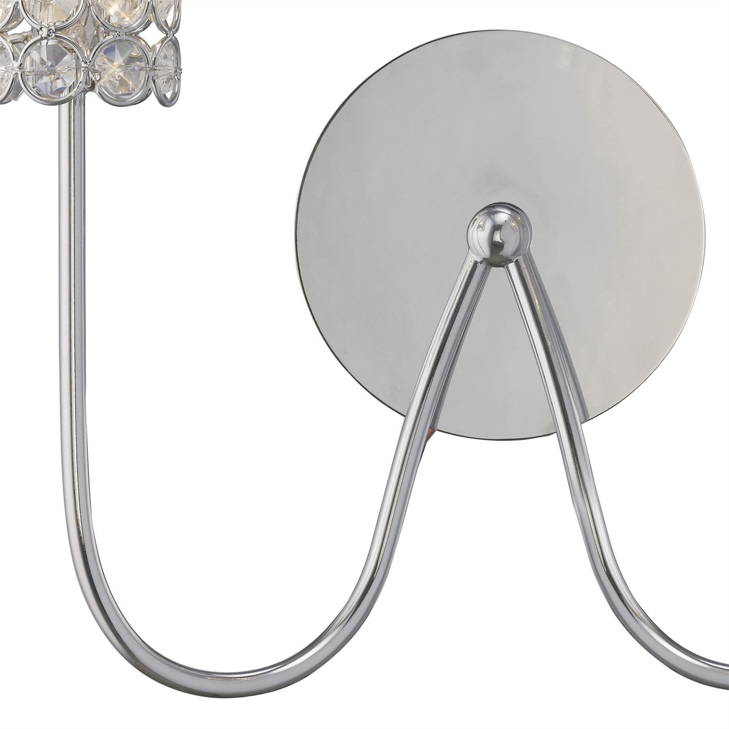 Diyas Martina Wall Light 2 Light G4 Polished Chrome/Crystal, NOT LED/CFL Compatible