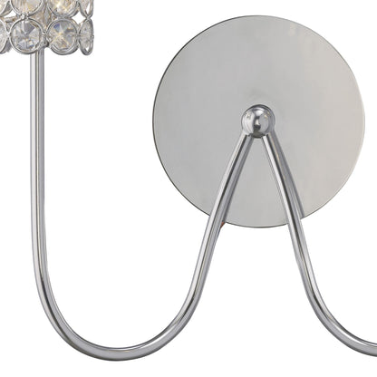 Diyas Martina Wall Light 2 Light G4 Polished Chrome/Crystal, NOT LED/CFL Compatible