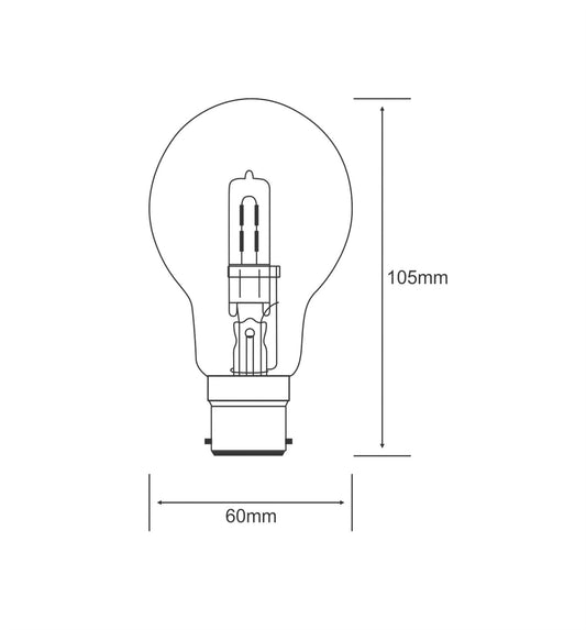 Luxram Halogen Trend GLS B22 Clear 40W Halogen