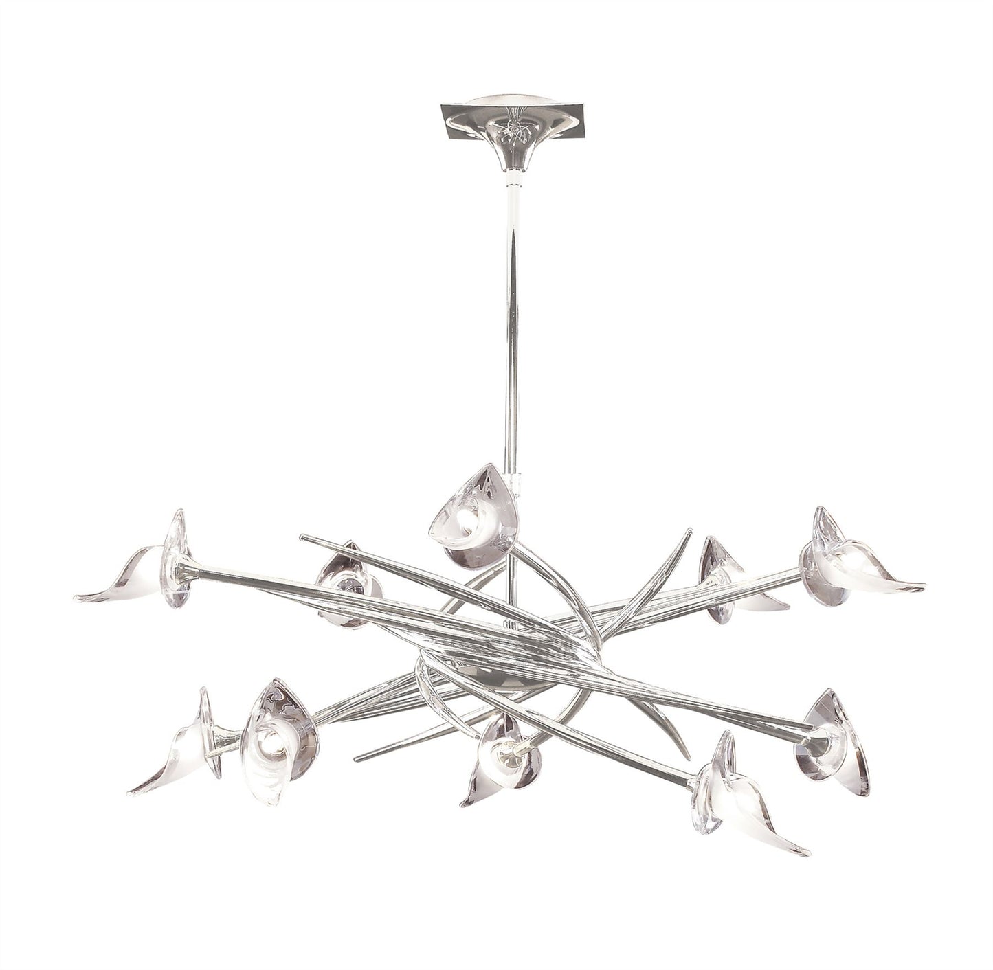 Mantra M0312 Flavia Pendant Up-Down Round 10 Light G9, Polished Chrome