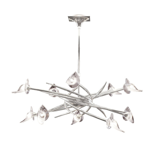Mantra M0312 Flavia Pendant Up-Down Round 10 Light G9, Polished Chrome