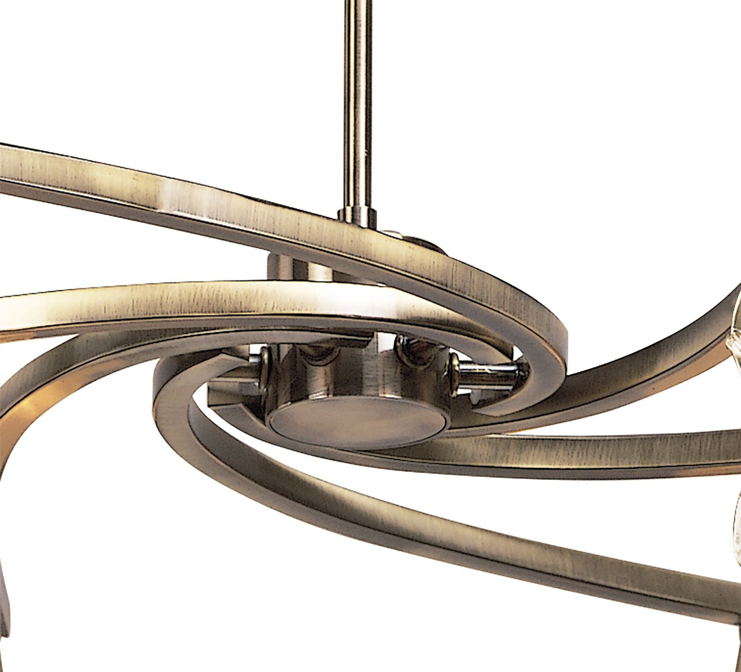 Mantra Rosa 64cm Del Desierto Telescopic Pendant Convertible To Semi Flush 6 Light G9, Antique Brass