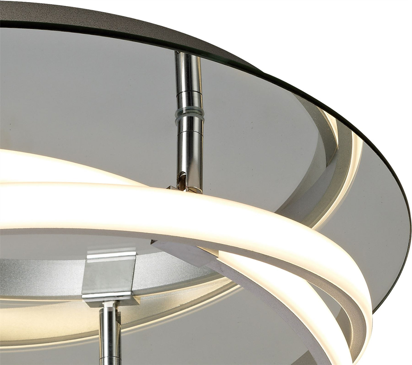 Mantra M5727 Infinity Flush 30W LED 3000K, 2500lm, Dimmable Silver/Polished Chrome/White Acrylic, 3yrs Warranty - M5727 Ceiling