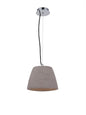 Mantra M4825 Triangle Pendant Small 1 Light E27, Cement/Polished Chrome