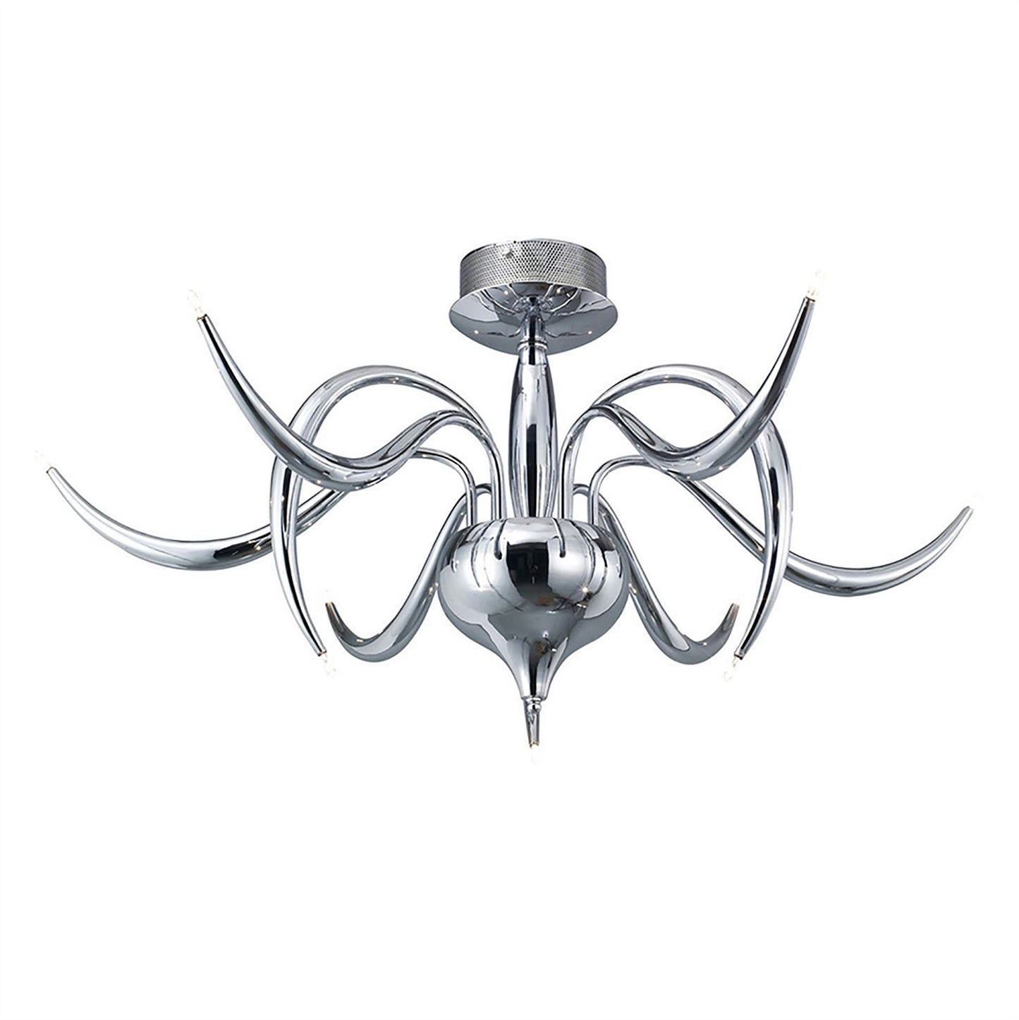 Diyas Llamas 96cm  9 Light G4 Polished Chrome, NOT LED/CFL Compatible Ceiling Light Fitting