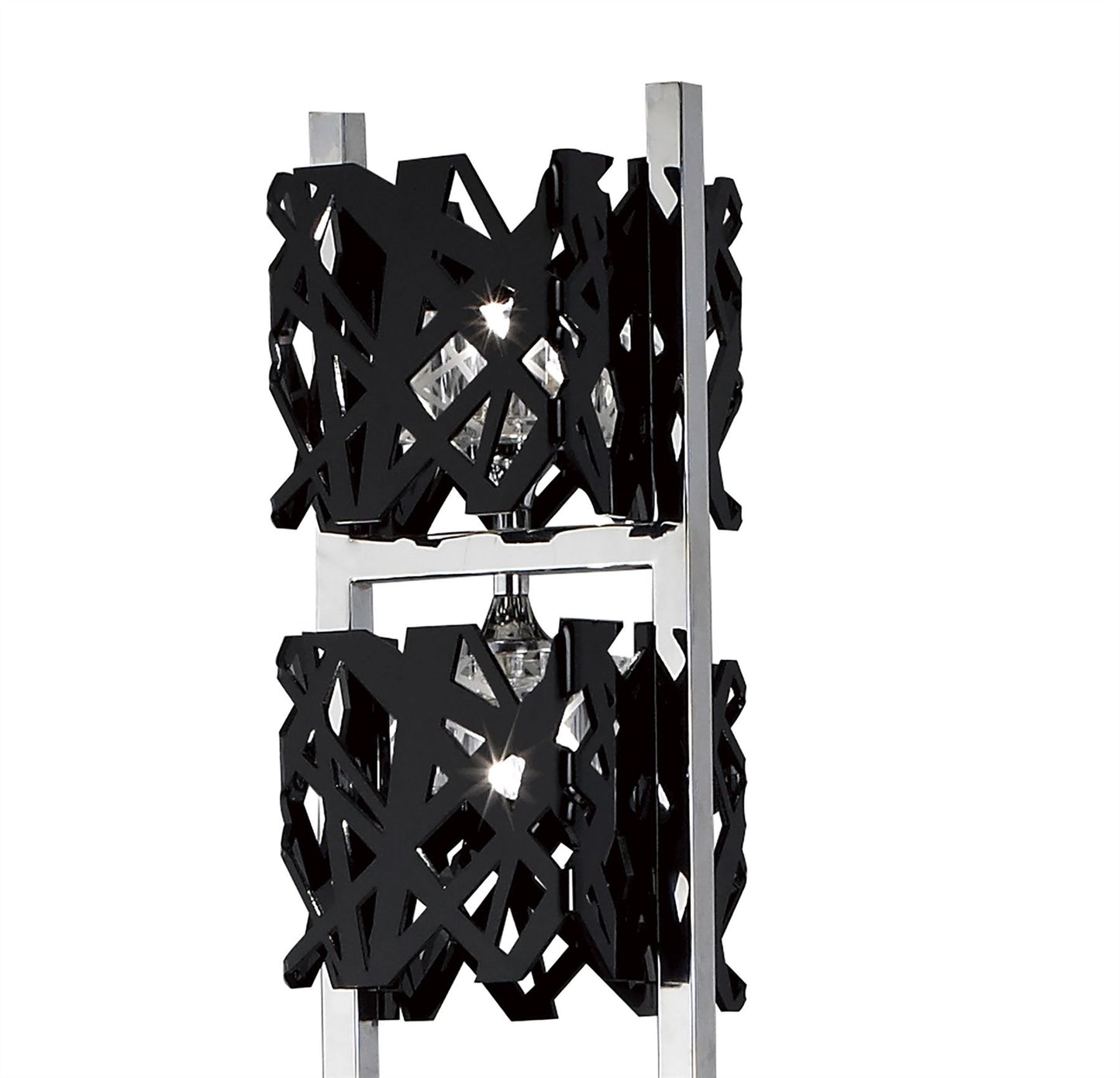 Mantra M1270 Tokio Floor Lamp 4 Light G9, Gloss Black/Polished Chrome