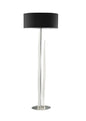 Mantra Estalacta Floor Lamp 3 Light GU10 Indoor, Silver/Opal White with Black Shade