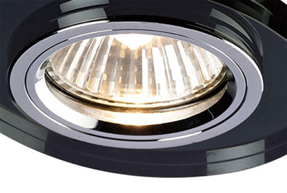 Diyas Crystal Downlights Crystal Downlight Oval Rim Only Black, IL30800 REQUIRED TO COMPLETE THE ITEM, Cut Out: 62mm