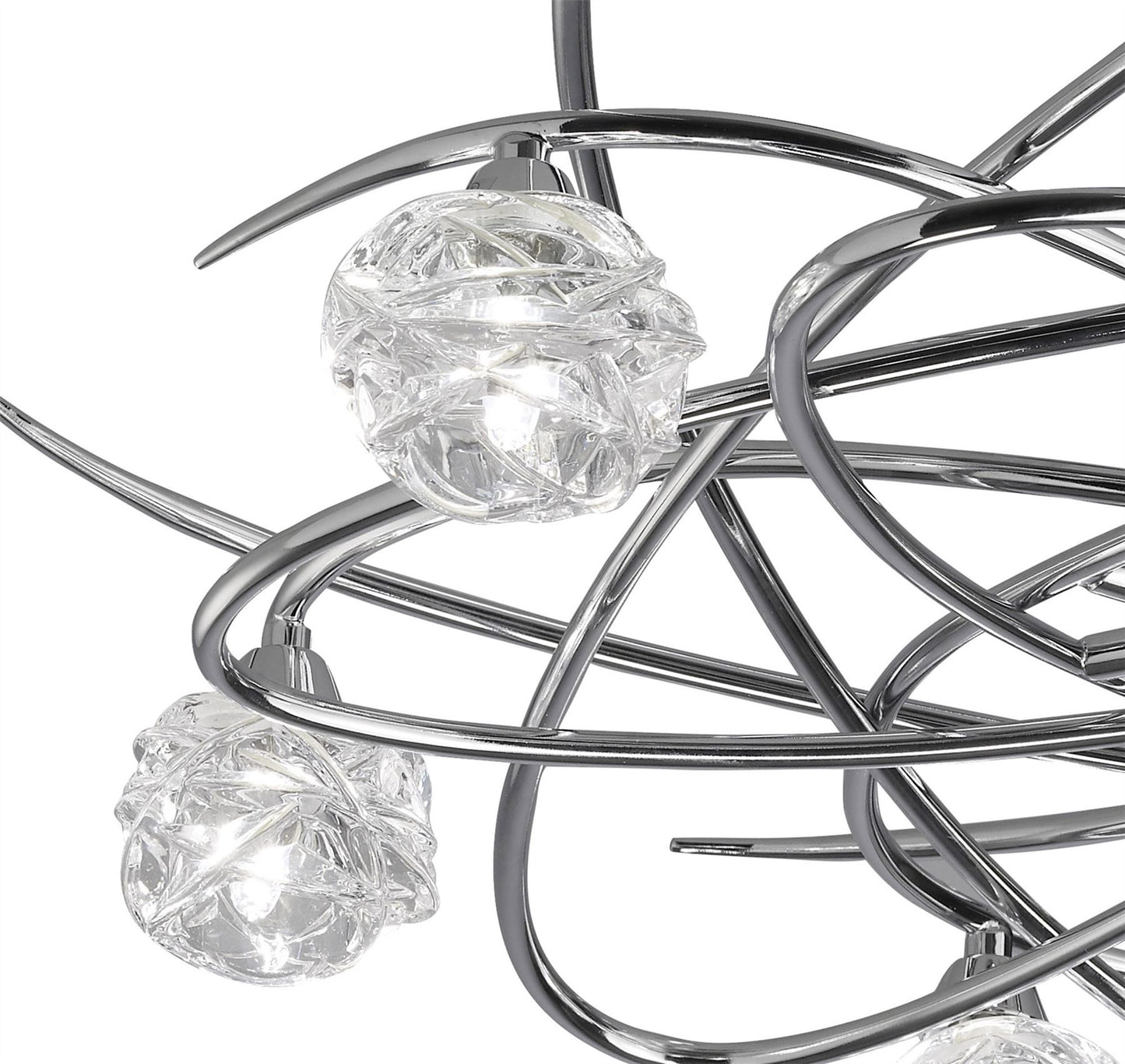 Mantra M3942 Maremagnum Telescopic Semi Flush Convertible 6 Light G9, Polished Chrome