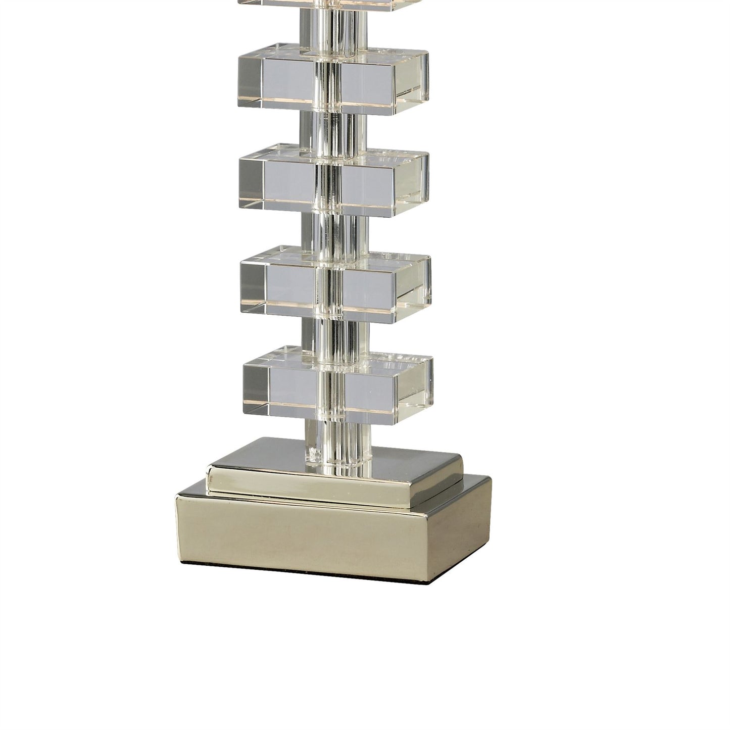 Diyas Dusit Crystal Table Lamp WITHOUT SHADE 1 Light E14 Silver Finish