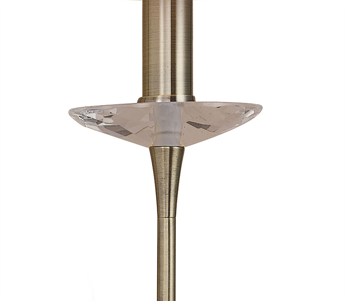 Mantra Acanto Wall Light Switched 1 Light E14, Antique Brass with Amber Cream Shade