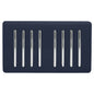 Trendi Artistic Modern Glossy 8 Gang 2 Way Rocker  Double Plate Tactile Light Switch Navy