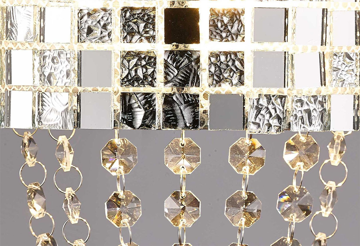 Diyas Camden Wall Light 2 Light G9 Polished Chrome/Mosaic Glass/Crystal