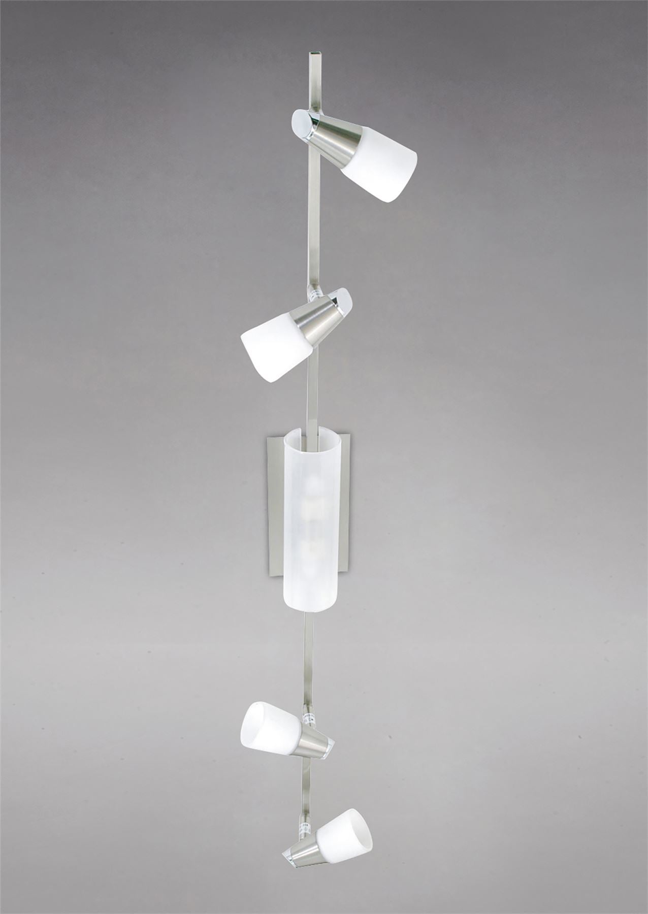 Diyas Anna On Linear Bar 6 Light G9 Satin Chrome/Opal & Frosted Glass