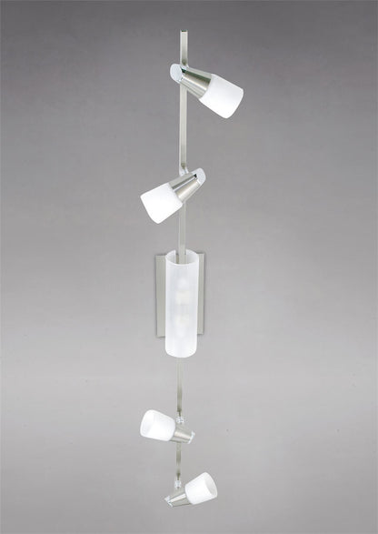 Diyas Anna On Linear Bar 6 Light G9 Satin Chrome/Opal & Frosted Glass