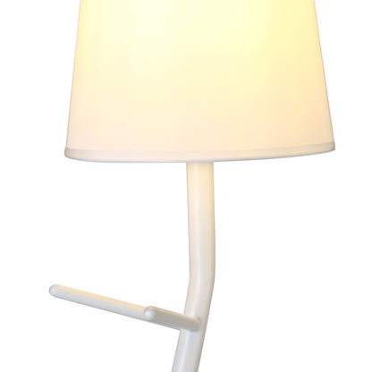Mantra Centipede Table Lamp with Shade, 1 x E27, White