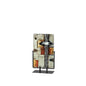 Diyas Home (DH) Aleta Glass Art Vase Rectangle with Stand Multi-Colour Glitter