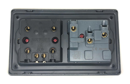 Trendi Artistic Modern 45 A Cooker Switch Inc Plug Socket & Neon Insert Gold