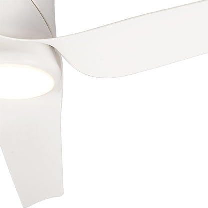 Ushuaia 133cm 30W LED Dimmable Ceiling Light With Built-In 35W DC Fan, 2700-5000K Remote & APP Control, 2400lm, White, 5yrs Warranty