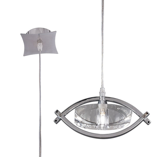 Mantra M0899 Kromo Pendant 1 Light G9, Polished Chrome