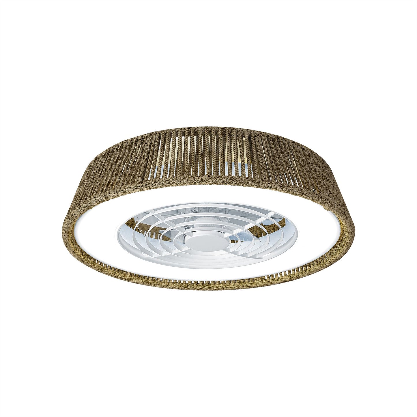 Polinesia Nautica 57.5cm 55W LED Dimmable Ceiling Light With Built-In 25W DC Reversible Fan, Beige Oscu, 3800lm, 5yrs Warranty