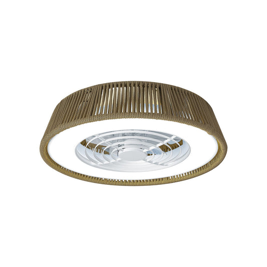 Polinesia Nautica 57.5cm 55W LED Dimmable Ceiling Light With Built-In 25W DC Reversible Fan, Beige Oscu, 3800lm, 5yrs Warranty
