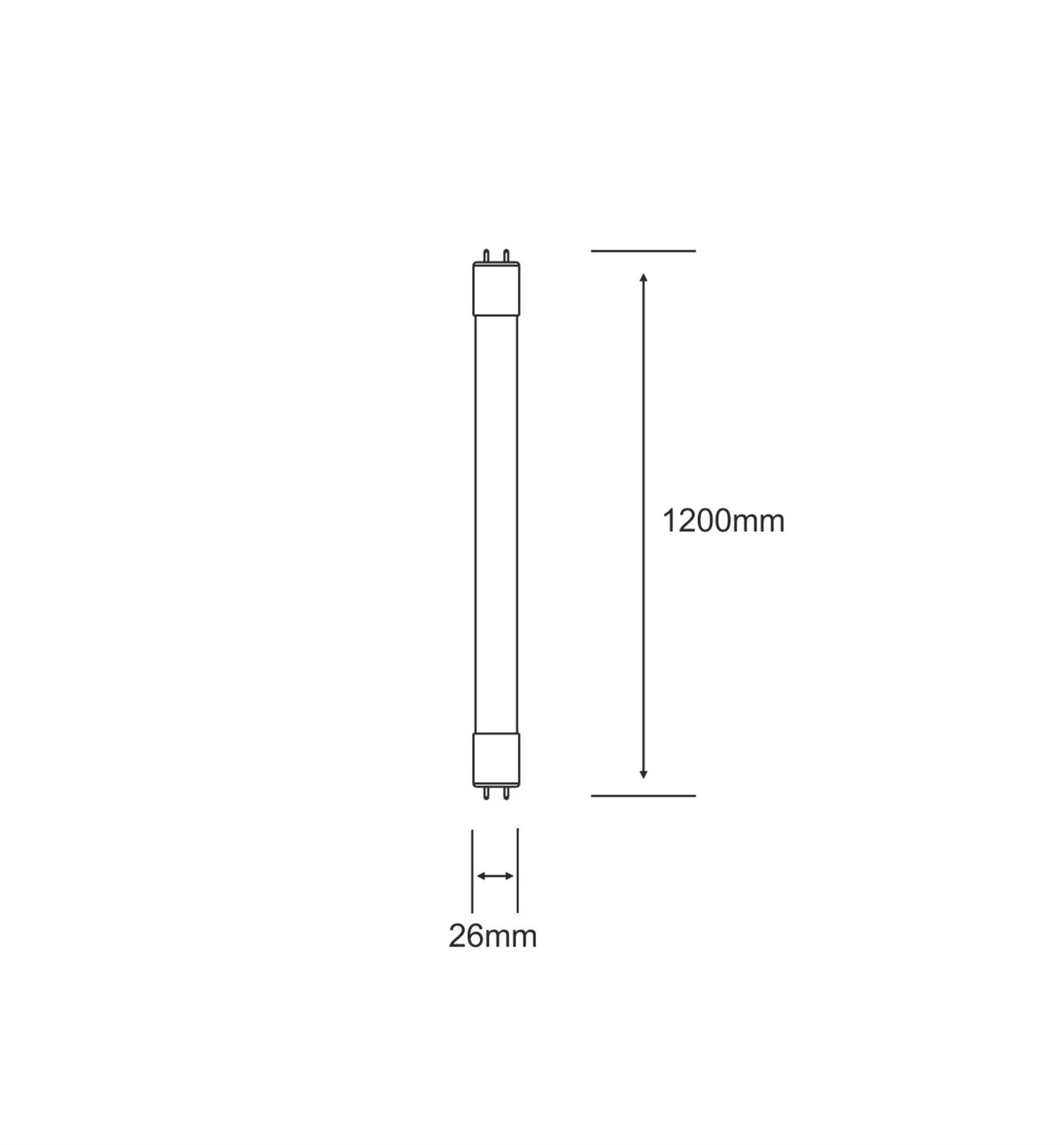 Luxram Value LED T8 G13 1.2m 18W White 6400K 1300lm LED