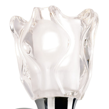 Mantra Amel Wall Light Switched 1 Light L1/SGU10, Polished Chrome, CFL Lamps INCLUDED