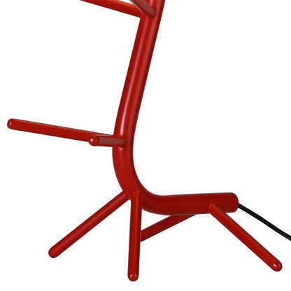 Mantra Centipede Table Lamp with Shade, 1 x E27, Red/White