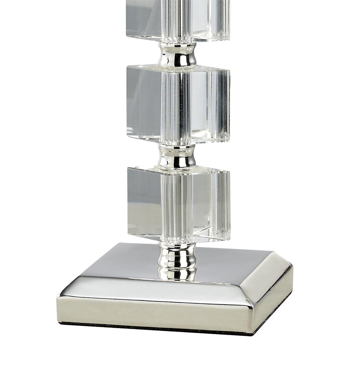 Diyas Alina Crystal Table Lamp WITHOUT SHADE 1 Light E27 Silver Finish