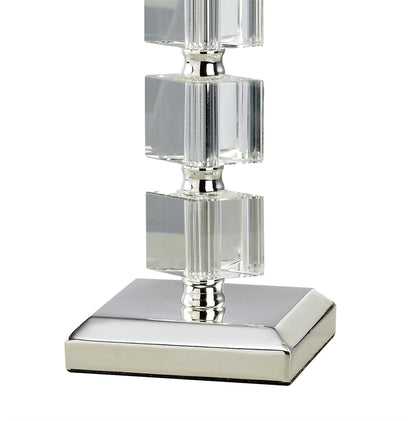 Diyas Alina Crystal Table Lamp WITHOUT SHADE 1 Light E27 Silver Finish