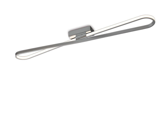 Mantra M5981 Bucle Ceiling 36W LED 3000K, 3150lm, Polished Chrome, Frosted Acrylic, 3yrs Warranty - M5981 Ceiling