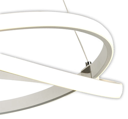 Mantra M5990 Infinity Blanco Pendant 42W LED 3000K, 3400lm, Dimmable White/White Acrylic, 3yrs Warranty