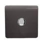 Trendi 1 Gang 2 Way 150w LED Dimmer Screwless 10 Amp Wall Light Switch in Dark Mocha Brown - ART-LDM150WDB