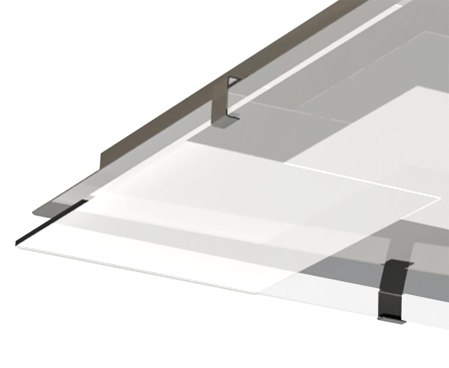 Mantra Fusion Jersey Ceiling 20W LED Square 3000K, 1800lm, Polished Chrome/Opal White Glass, 3yrs Warranty Ceiling