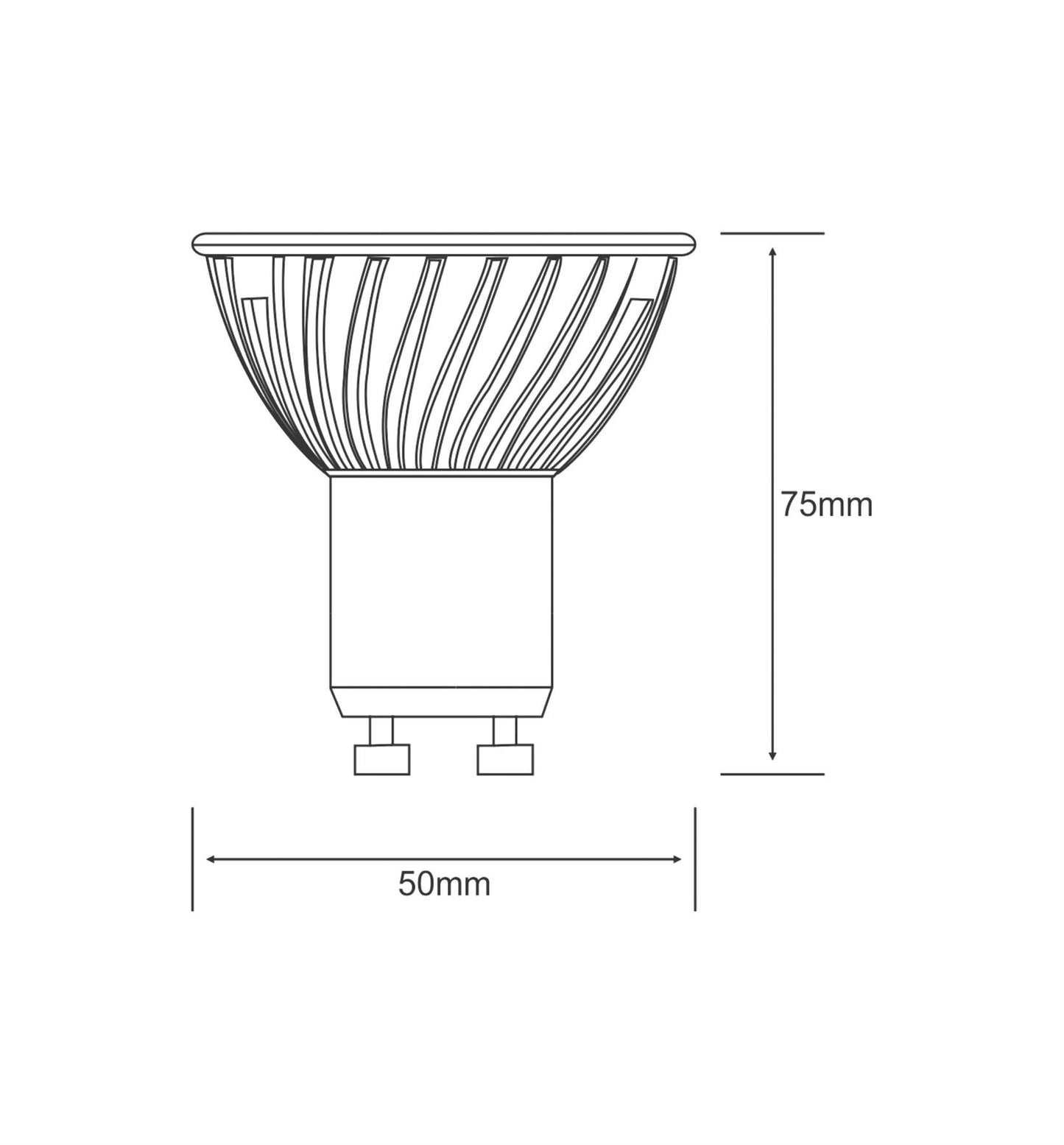 Luxram Higher Power LED High Power LED GU10 Dimmable 7W White 6400K 479lm 38° LED