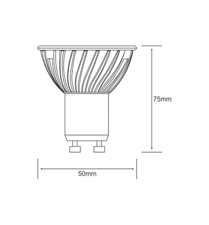 Luxram Higher Power LED High Power LED GU10 Dimmable 7W White 6400K 479lm 38° LED