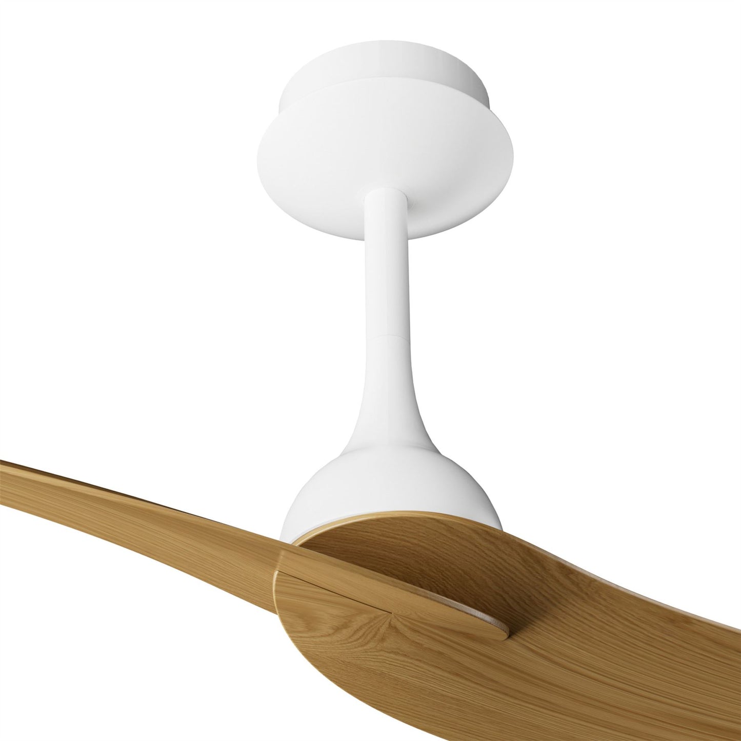 Ipanema 1m 32W Twin Blade Ceiling Fan (No Light), Remote Control, White/Wood, 5yrs Warranty