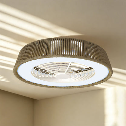 Polinesia Nautica 64.5cm 70W LED Dimmable Ceiling Light With Built-In 35W DC Reversible Fan, Beige Oscu, 4200lm, 5yrs Warranty