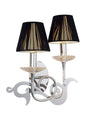 Mantra Acanto Wall Light Switched 2 Light E14, Polished Chrome with Black Shades