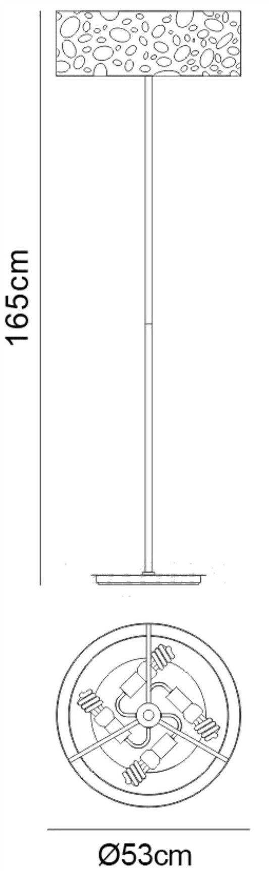 Mantra Lupin Floor Lamp 4 Light E27, Gloss White/White Acrylic/Polished Chrome, CFL Lamps INCLUDED