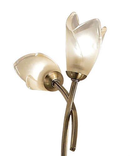 Mantra Pietra Floor Lamp 4 Light G9, Antique Brass, NOT LED/CFL Compatible
